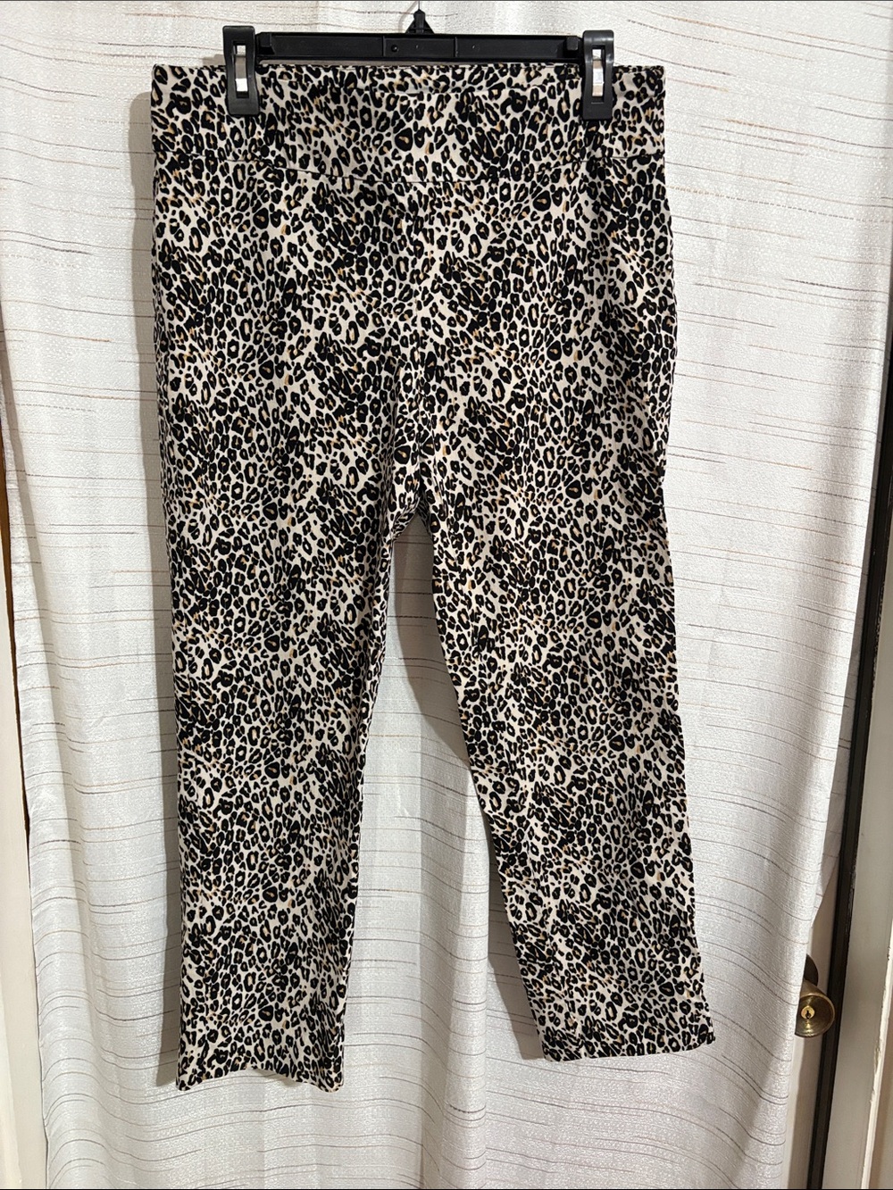 Van Heusen Girls' Leopard Print Leggings - Black & Cream